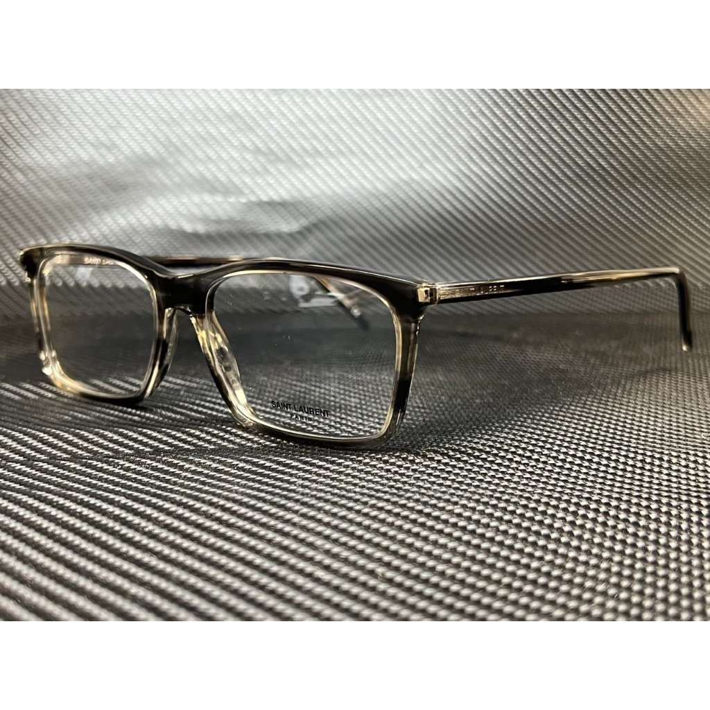 Saint Laurent Havana Square Eyeglasses
